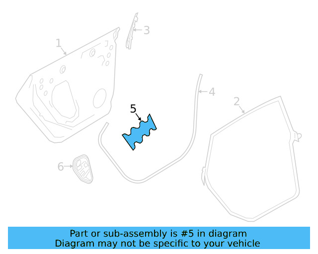 Seal Strip 3G8-839-701-B-5AP - View 5