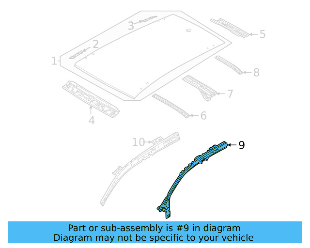 Roof Rail 2GJ-809-437 - View 4