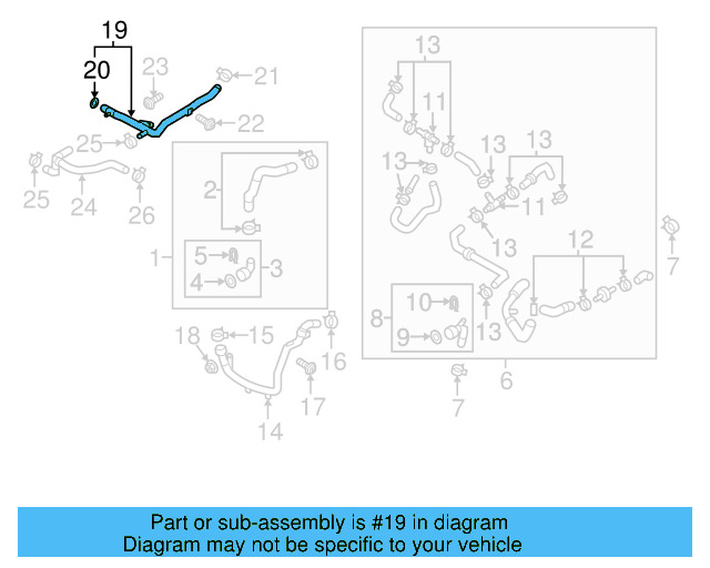 Engine Coolant Pipe O 06B-121-687 - View 12