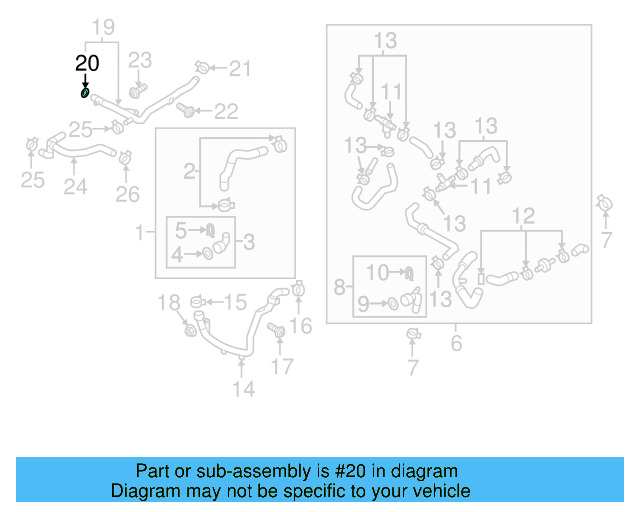 Engine Coolant Pipe O 06B-121-687 - View 15