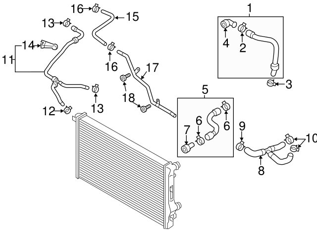 Reservoir Hose Bracket 1K0-133-687-B - View 8