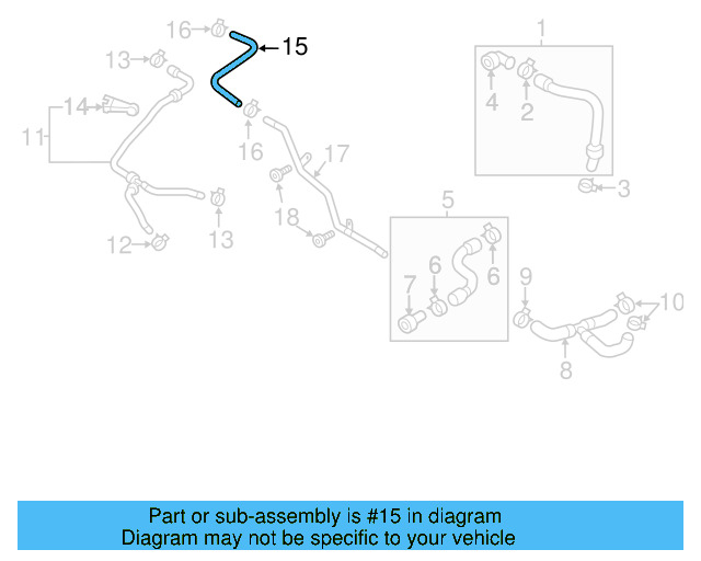Overflow Hose 5C0-121-447-E - View 4