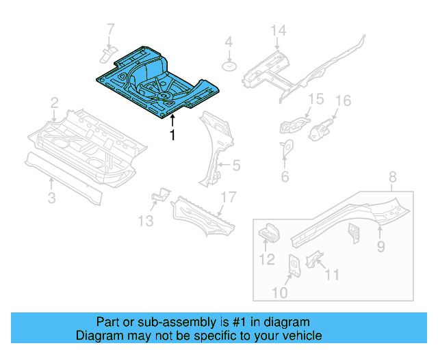 Floor Pan 1K5-813-114 - View 5