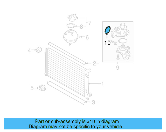 Thermostat Unit Seal 06B-121-119-B - View 12