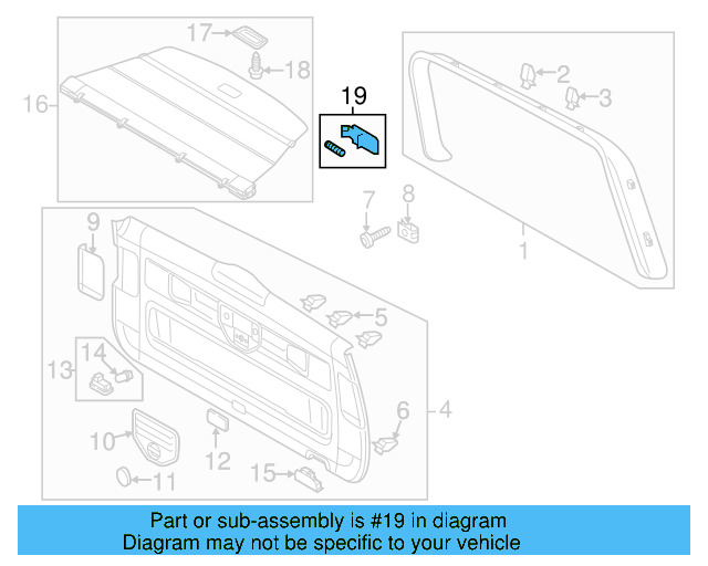 Upper Center Pillar Trim Clip 4B0-867-276-A - View 45