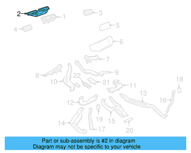 Defroster Vent 3CN-819-063-A - View 5
