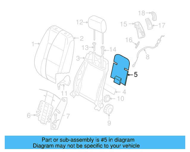 Seat Back Panel 3C0881989A
