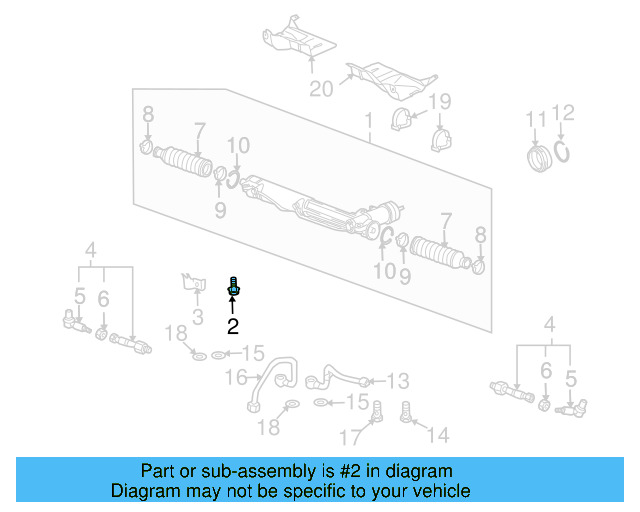 Steering Gear Mount Bolt N-909-712-02 - View 3