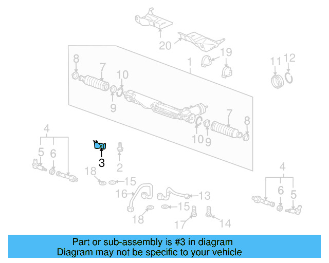 Steering Gear Bracket 3D1-422-163-B - View 3