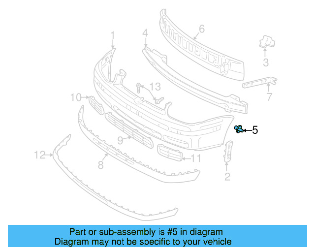 Bumper Cover Retainer 1H0-807-193 - View 5