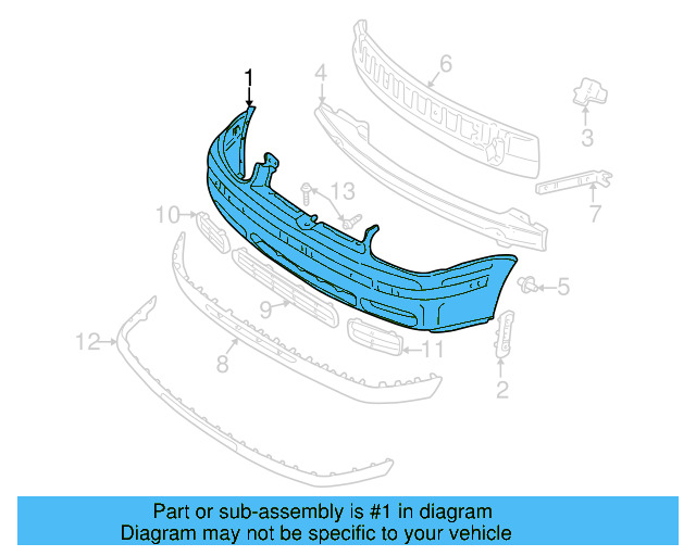 Bumper Cover (Unpainted) 1e0807217bgru - View 3