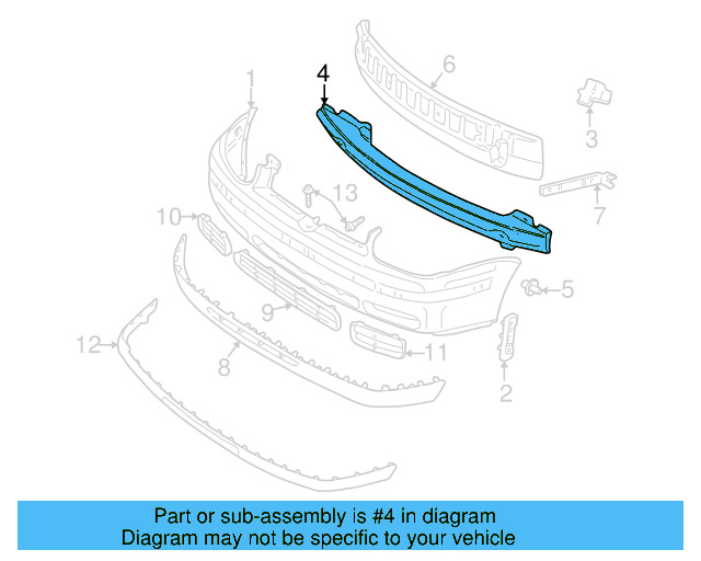 Bumper Cover Reinforcement 1EM-805-551 - View 3
