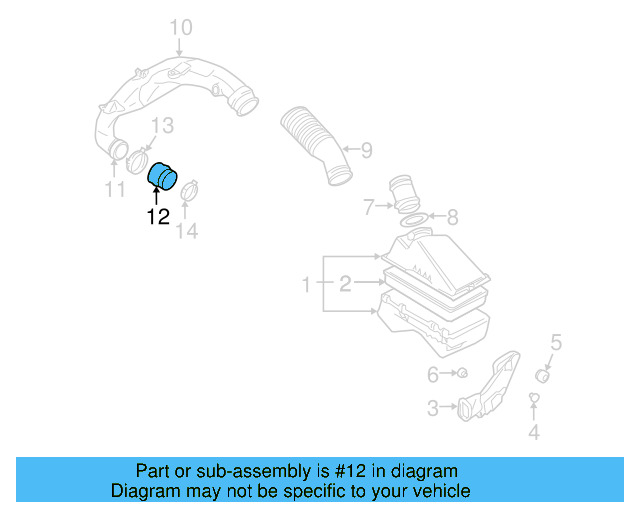 Intake Hose 1K0-129-627-B - View 7