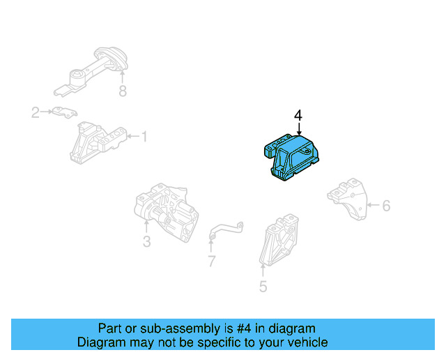 Rear Support 1J0-199-851-AB - View 8