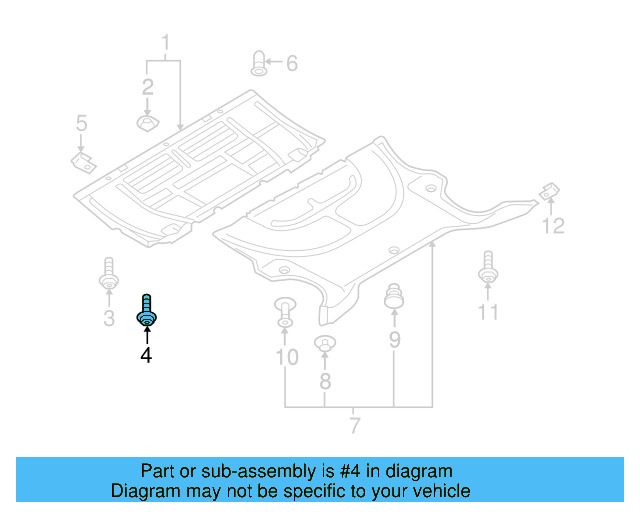Front Shield Bolt WHT-001-136 - View 9