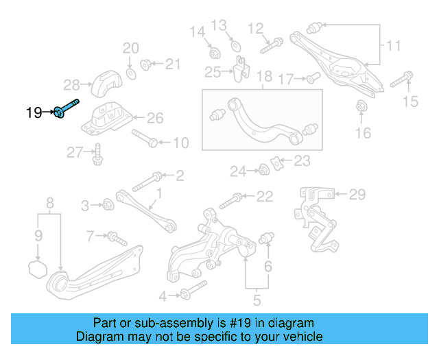Lower Control Arm Mount Bolt N-106-405-01 - View 22