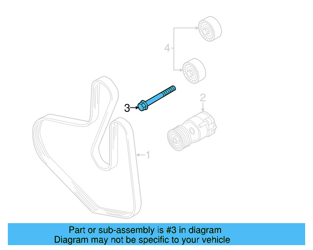 Belt Tensioner Mount Bolt N-910-329-01 - View 6