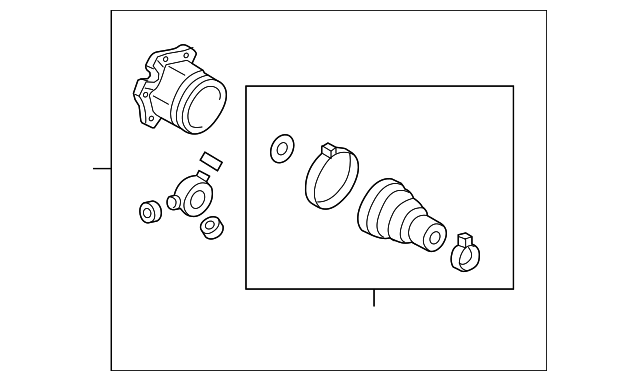 Inner Joint Assembly 3Q0-498-103-X - View 2