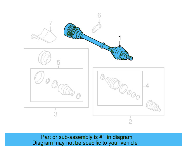 Axle Assembly 3C0-407-271-AJ - View 26