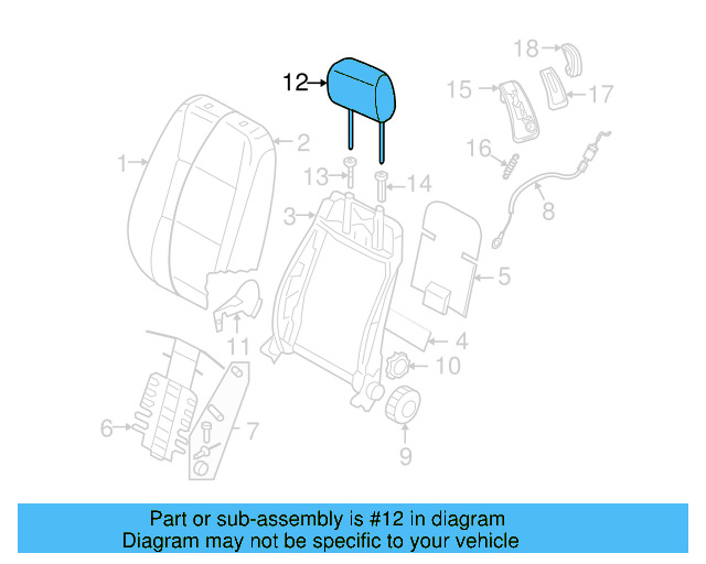 Headrest 3C8-881-903-L-CHL