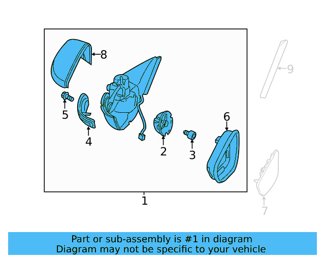Mirror Housing 5C5-857-508-N-9B9