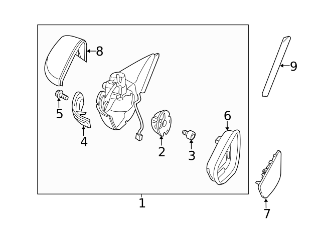 Mirror Assembly 5C5857508R9B9