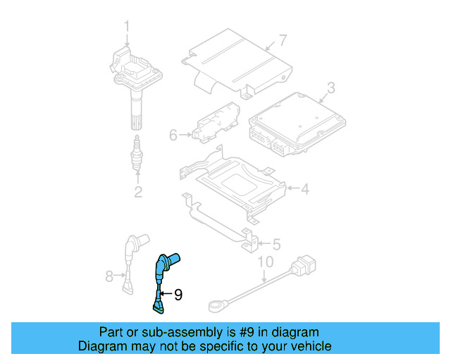 Engine Crankshaft Position Sensor 06H-906-433 - View 2