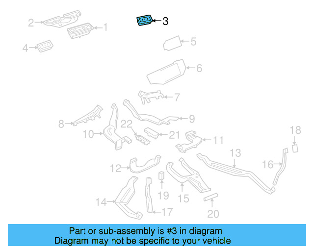 Air Vent Cover 3CN-819-702-82V - View 3