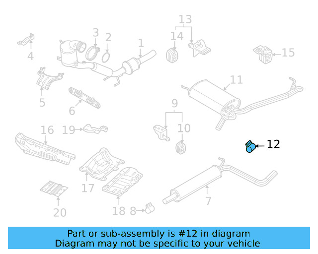 Muffler & Pipe Clamp 1K0-253-141-R - View 3