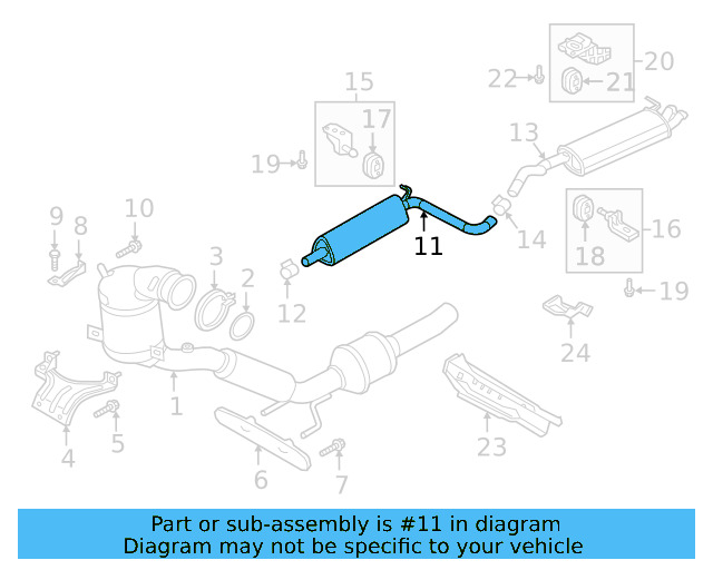 Center Muffler 5QM-253-209-AJ - View 4