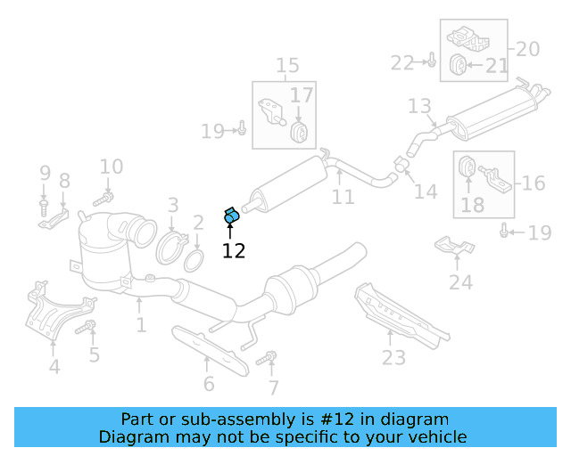 Rear Muffler Clamp 1K0-253-141-S - View 20