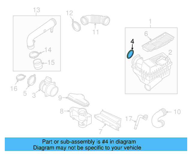 Air Mass Sensor Seal 357-129-625-A - View 53