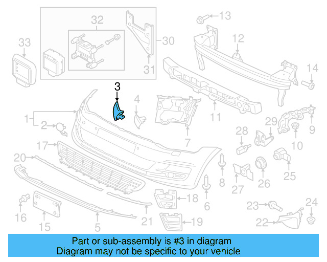 Cap (Unpainted) 5g0955109bgru - View 3