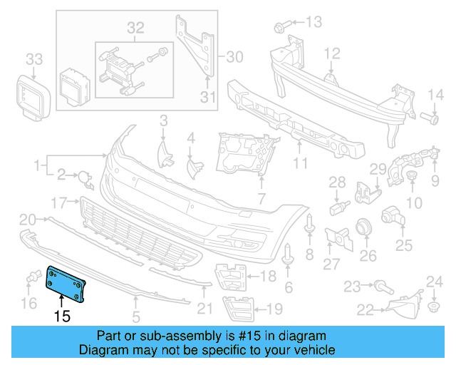 License Bracket 5G0-807-287-F-9B9 - View 2