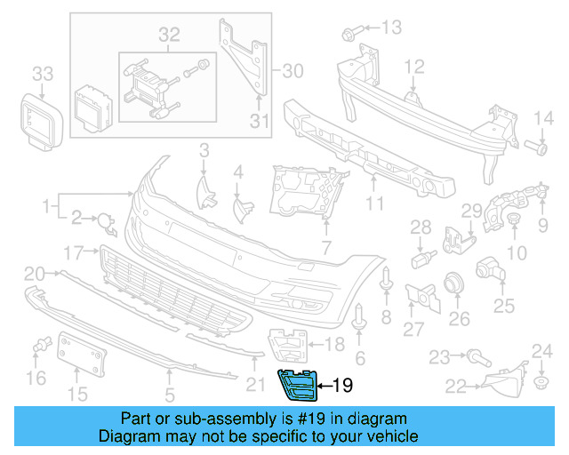 Outer Grille 5G0-853-665-H-041 - View 5