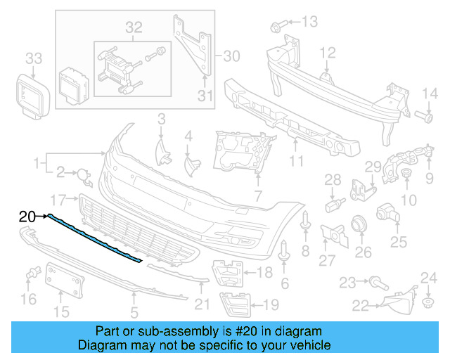 Center Molding 5G0-853-765-3Q7 - View 4