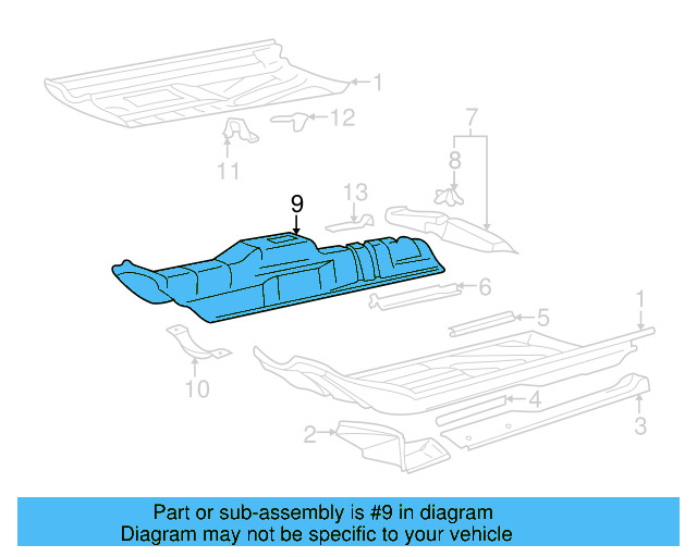 Trans Tunnel Reinforcement 1H0-804-421-A - View 3