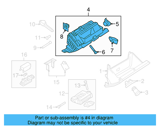 Glove Box Frame 3C1-857-114-E-9B9 - View 9