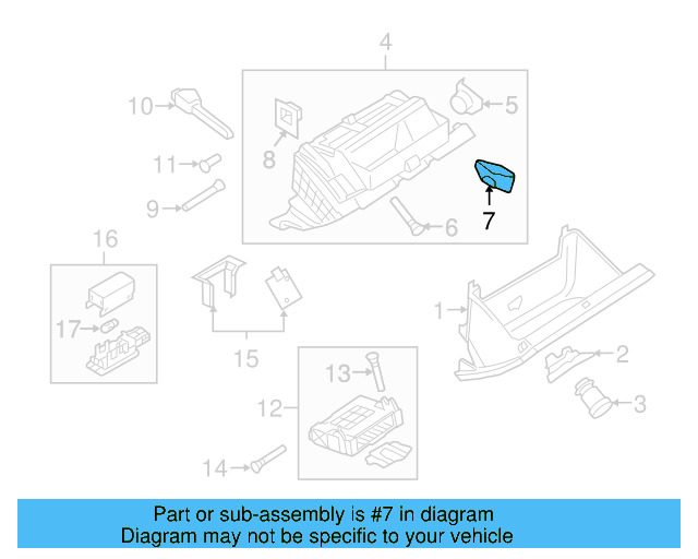 Glove Box Frame Lock Plate 3C1-858-544-9B9 - View 6