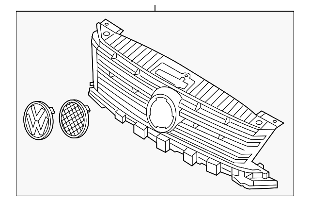Center Grille 5N0-853-651-J-9B9 - View 10