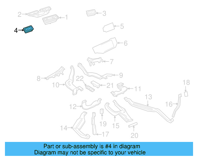 Air Vent Cover 3CN-819-701-82V - View 4