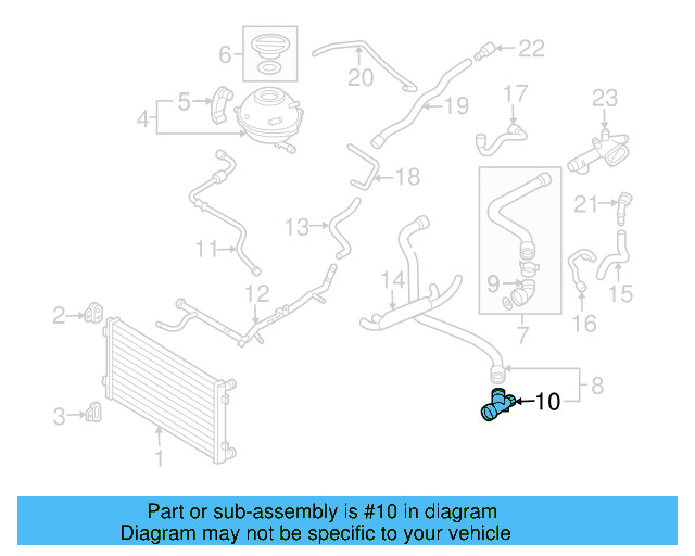 Upper Hose Coupling 1C0-122-291 - View 37