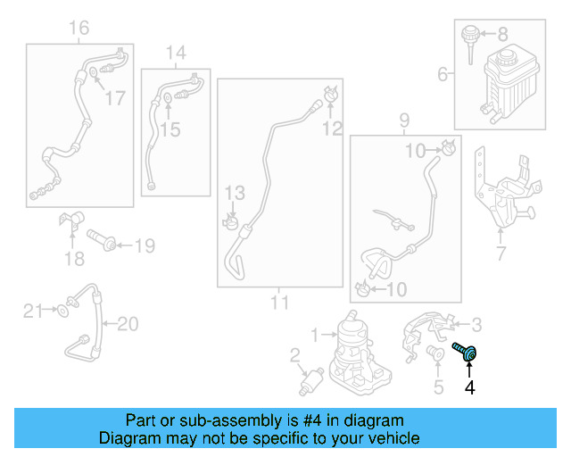 Mount Bracket Bolt N-911-280-01 - View 3