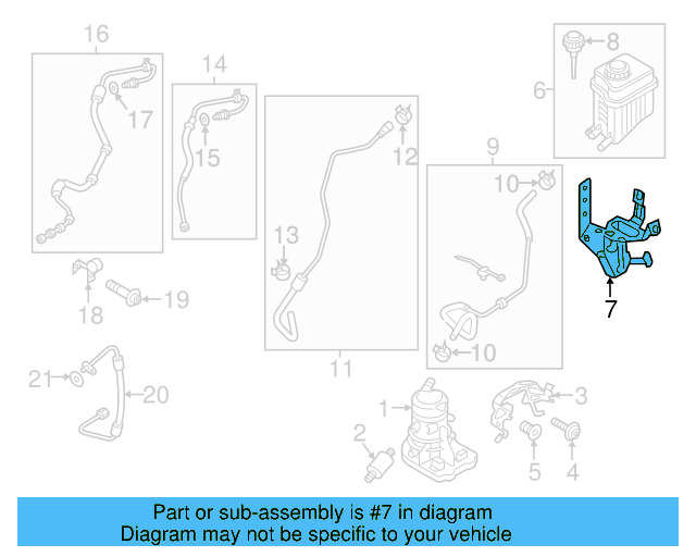 Reservoir Bracket 7P0-971-747-A - View 3