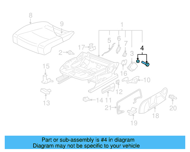Height Adjuster Hardware Kit 1K0-898-053 - View 7