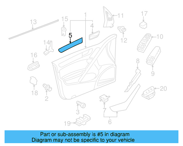 Trim Molding 5K3-867-440-A-EL5 - View 12