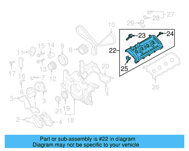 Valve Cover 077-103-472-L - View 3