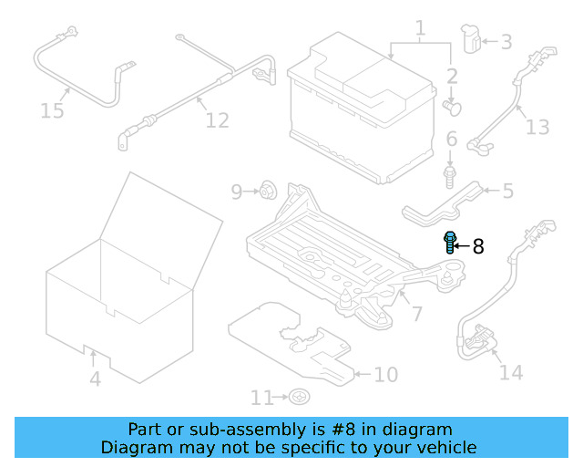 Battery Tray Bolt N-107-857-01 - View 16