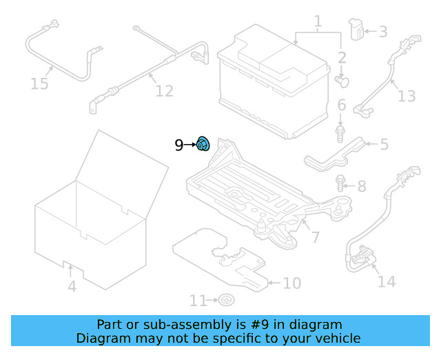 Battery Tray Nut N-911-733-01 - View 21