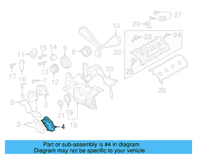 Timing Cover 077-109-098-C - View 3